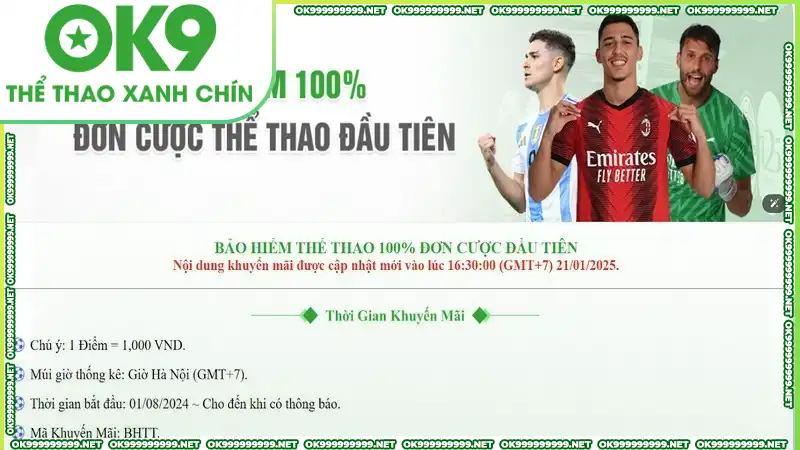 Bảo hiểm thể thao OK9